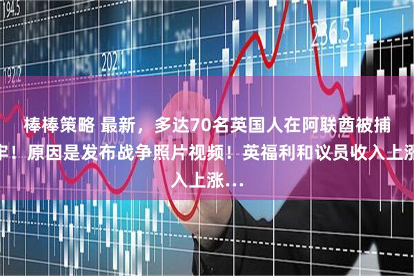 棒棒策略 最新，多达70名英国人在阿联酋被捕坐牢！原因是发布战争照片视频！英福利和议员收入上涨…